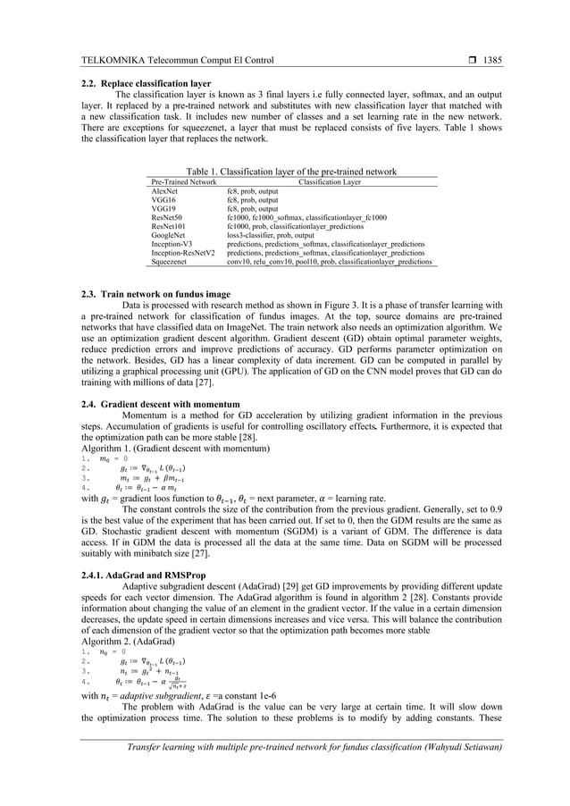 Transfer learning with multiple pre-trained network for fundus ...