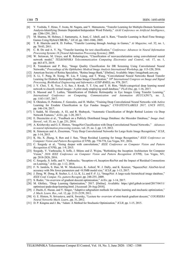 Transfer learning with multiple pre-trained network for fundus ...
