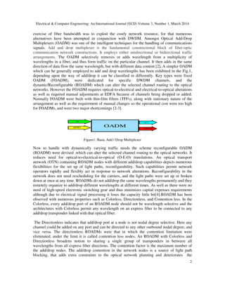 RECONFIGURABLE OPTICAL ADD AND DROP MULTIPLEXERS A REVIEW | PDF