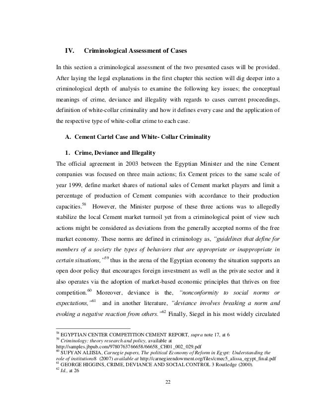 White collar crime essay