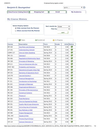 Clarkson unofficial transcript