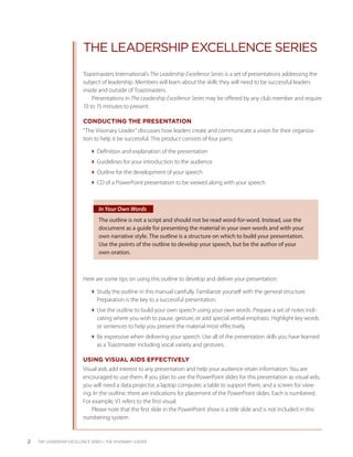 Leadership Message Note Visual The Visionary Leader (PDF) | PDF