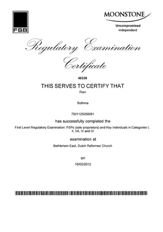 certificates new