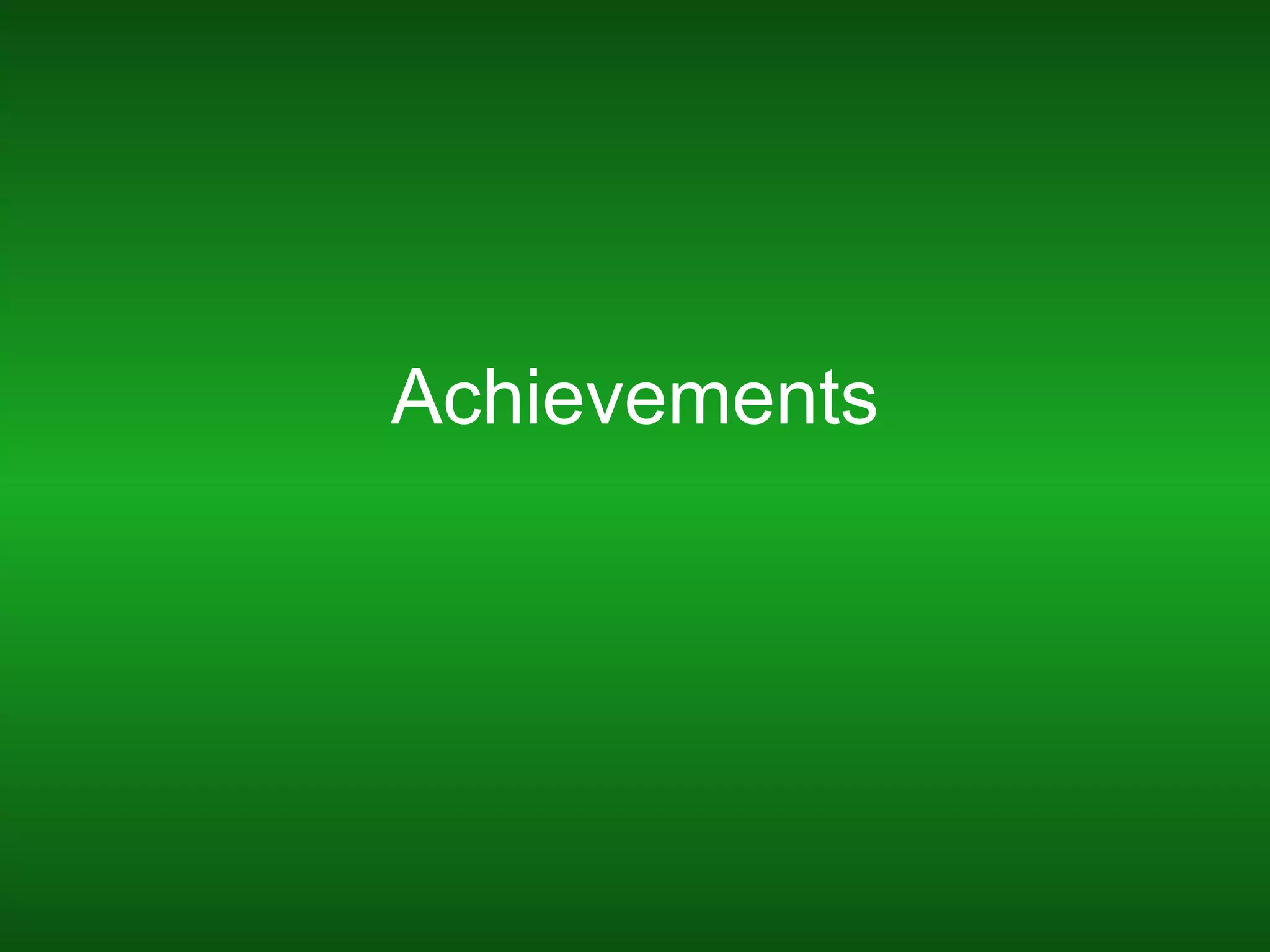 Achievements 