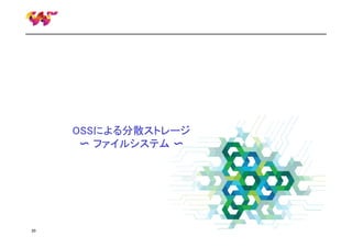 OSSによる分散ストレージ
〜 ファイルシステム 〜

20

 