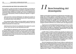 AcnJAUZACJÓN DEL I",ola O~ SATISfA COÓN

En o] <.Opltulo>: ... dijo> q'" <1 Indiot d< .. 1i.t0<dón dob ..... """""ible de
octwoli-', Dobo>"i propor<ionaI" ..... n><dición ronvorable d< ..,wo<-
doón quepu«!o ... viplado m 1000/1001"" .Mi<,.un sj 1 ~ ... .... I
                                                                ..
                                                                                         11                    Benchmarking del
                                                                                                               desempeño
.......,;"",,;., - . . _fW .... on<dld. qu< lo> t - . loo "'I"'rim>entoo
d< loo<;li",,1<o- IUok.o"""'''', <I Indic<d< .. tis/ocdón ~
""~, .,
                                                                       .1
                                                                        .oigui ....

                                                                                        Dobido.qo.ot ioolndioeode _ _ _ di_"""....., ,'....,... ¡.up.:..
    ¡Out "",,,hito .. akanzo .. lisf>o:ordo. loo clIen"," d< ..,...<do "'"             ,.,0<10> """ .. _          HgUido lo. ... , _,,,, OOt,<d.o~ .. ~o<
    1 vein"" ..... q'" son nW iln¡>cNUn... r-" 0]1",1 (Supofll_ q""
    ..                                                                                  I_~ <I • ......   ..              ,-.10   Io.¡odeun v o n _ y""" ampIO>.
    el ~ _ _ wino<                   ,Iri>o',,).                                        "Mio , ... d<oo"'.,; ........ "    1.;0'.""  ,doloo._~"""5"'ft_
                                                                                        de (1.010> d< --'Ud.. <1< .... 'Ii.kIo> <1< lo. NtW_ <1<1 01;""', lo q'"
    SI <1"".,Iio",,,'"
                    d<b< ~ en el f ..... ", dobido • 'l"" ¡" kici...,.. kM              po<mI"".   EototO<tu.Iu.-.., ¡;,.,,-.., "",ttn ... uno   ·,.bIo
                                                                                                                                                  d< liso' queo:oloeo
prioridodH do loo d lt.-. ..., o] Ind""
                                   do ..,;,r..,,;on ~ <omo W>O                          ~.-.....I_ iftdMo;l,..J en _,,"" ....... """... ot .... ~
_ id>. .,.a.<Wn<-n"'d< lo. mismo ""'"
                                                                                            ['1 qutO<:URoon "       " EllO tLtI ...... ',,""-.. l<>q ... oIo:Arrli "" lo><lic<
    ¡Out''''' ... b it<> .. . hn<ó ... Lo ..t i , l _ do 101 d icntd d. """,,-00        do ..... _       do $4.1 .,.,. """",1 ¿Bt bIomo! o. ","""" .. muy b......."
    "'" W vtito'" ~ qu< .... nW ~ P"" <11",,1                                           """'N ilu.... ..,Lo figo.o-. 11-1,qu<ptOPO'ck<wt ..... "-ri~ tLtI "",o
                                                                                        de 1"'<'_ _         '1"""""""""     di~ ... orpnl_ E Lo 6f,-. d< $01
    F p<doIlldod do """"",_ .. o¡ofuo ~ • lo> or¡¡an;""""""
     ...
q... _   diolbt." VUP"" d. <:1""' ..... 1<00 '1""" -""" """'" """"' .
                                                                                        por ........ """ "'''1' po.-"";mo tLtI     p"., "'
.... d;¡--. ... d< ____ ~ ... 01 miomo __ Supoo .... doquo l.
doón "plor.torio. N kubirt.
                                                                         """'"S'.
                              no. ocio • <:Abo "" Lo fotrno. wo ,"' .... 1"" ln<lioeo
                                                                                            Lo <>1>10 de ~     v.dud. "" mi ....... ""'Y p«¡ut/Io do
                                                                                        - . _ d< • • • Inda. . . .tIof_ d<'lO I""cionto.lw"
                                                                                                                                                              oraoni.uoci_
dr .. tIol><dóoo d< d .. o """ _      .... '1"" Iwan ~,.. d;feo.n"",..,.,               ... "¡";_d< ~I""cion ... U........- modio (01-", rnodóoI .."'"
dl~ """'J'HobI ...                                                                      """".80     po.-cionto, de modo '1"" ""
                                                                                        _ .... <1<1 ptOiNdio.y por         *'         1no:I"" ...
                                                                                                                                            ,;,t_ dOlO .." por
                                                                                                                         ,jo ... lIO .. in~" ,""'ocdlo, ... _ ,
                                                                                        _ronolpNnldelM~ T_ _                                           r-so_inonfton..
                                                                                        '-r...,~ .. iot ... ""' ... ~<I<I ..', ' . _                  .¡c.IoNo ..
                                                                                        , - , .. 'lo tInfI'OO&""''''' _    1.0_... O doUlIi>taor
                                                                                             Aún mb Imporuon .. q... <llwd>od._ 01_ .....601_ too!
                                                                                        por ma .... o .... <I<bojod<1 ptomOdio .. la _ _ do potq>lf ...." .... ...
                                                                                        pe 51 Iór.P.... cieLo ... pt'''' ' .. . . -..ot~ ... la ", h ,.,••ióo..'....... ""..
                                                                                        0<5"''-''-'" ... 01 nivel do .... _10 Iftdi,iduol, Qo.oio.i otilo hoy.....
                                                                                        atribu", fooftd.o_l .... 01 '1"" <1-"',- ... """ tl&a qut el do ""'..
                                                                                        ~ Lo f,,~                   ..   11 .• "',.....-. o ¡""""''I'"'' " " " _ Ilc";,
 