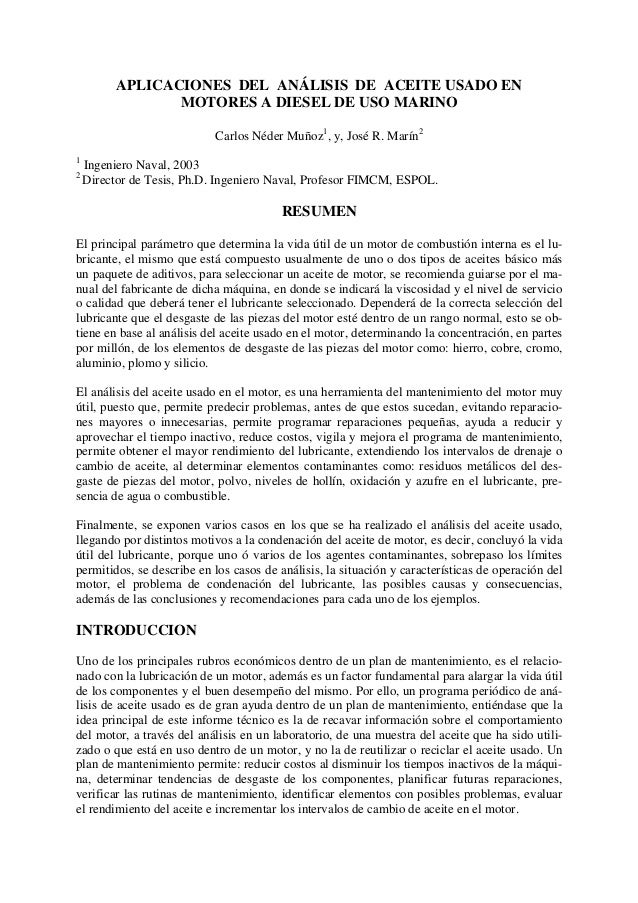Tesis de aceites lubricantes