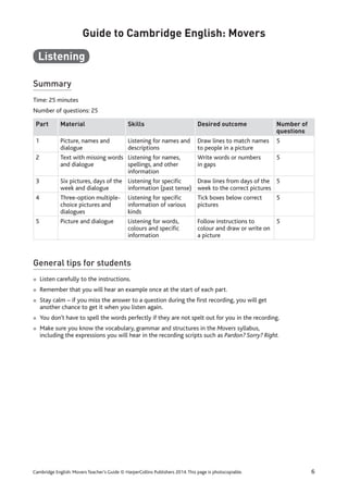 Cambridge Script Example 312420443 collins-practice-tests-for-yle-movers-teacher-s-guide-pdf | PDF