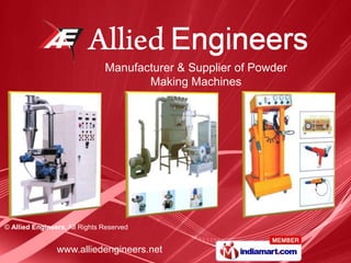 Manufacturer & Supplier of Powder  Making Machines  