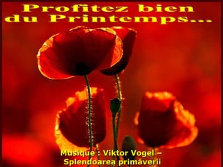 Profitez bien  du Printemps...  Mu sique  : Viktor Vogel –  Splendoarea  primăverii 