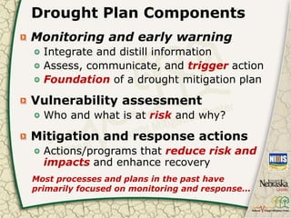 Overview of Drought Indicators and their application in the context of ...