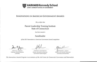 Harvard Kennedy School Innovations in American Govt Award Semifinalist 12015