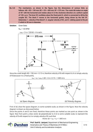 3131906 VELOCITY AND ACCELERATION ANALYSIS | PDF