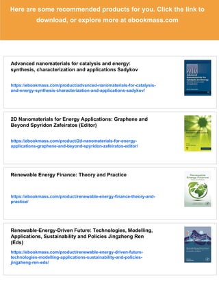 Advanced Nanomaterials and Their Applications in Renewable Energy Tian ...