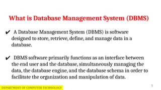 313302 DBMS UNIT 1 PPT for diploma Computer Eng Unit 2 | PDF