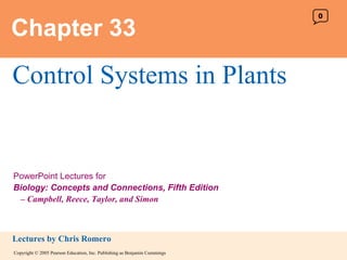 Chapter 33 Control Systems in Plants 0 