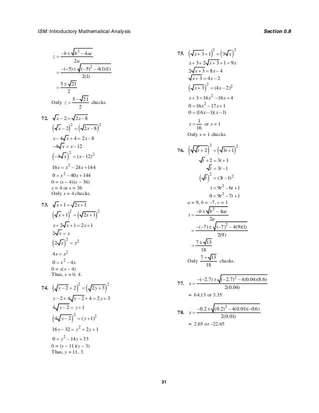 Introductory Mathematical Analysis Textbook Solution Manual