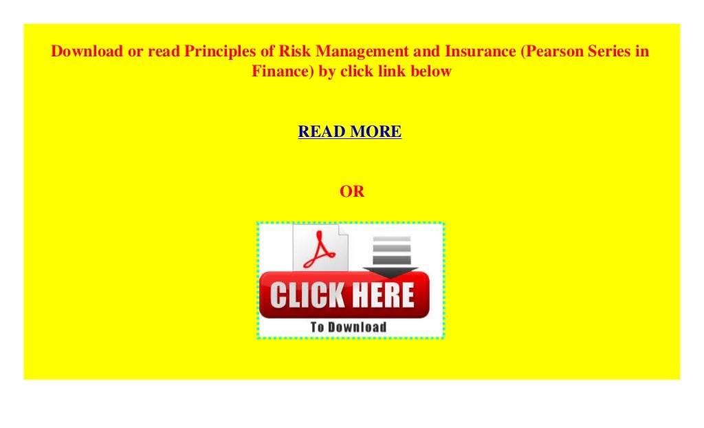 Principles of Risk Management and Insurance (Pearson