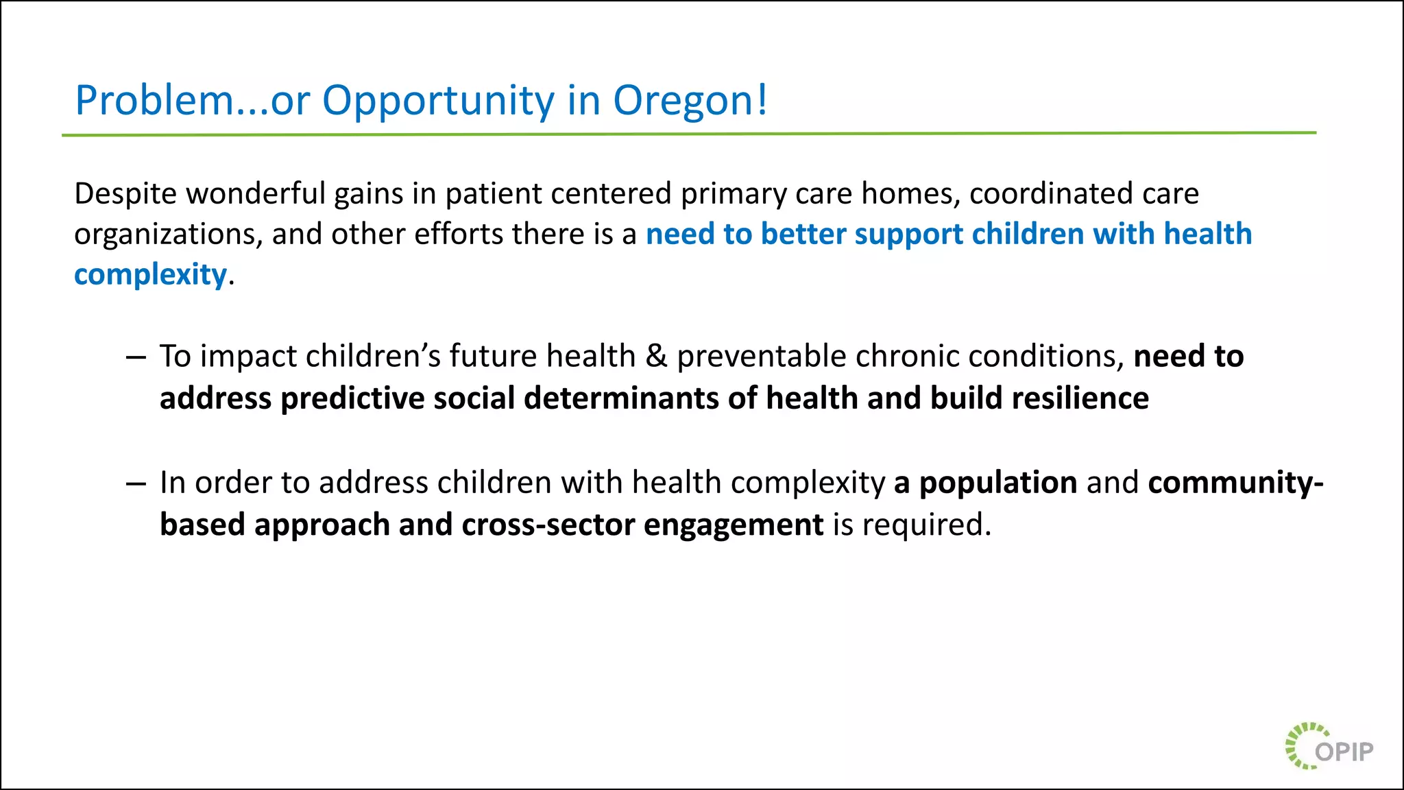 Identifying and Serving Children with Health Complexity: Spotlight on ...