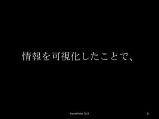 鱨ӻȤǡ




    KiyoakiHaba 2012   21
 