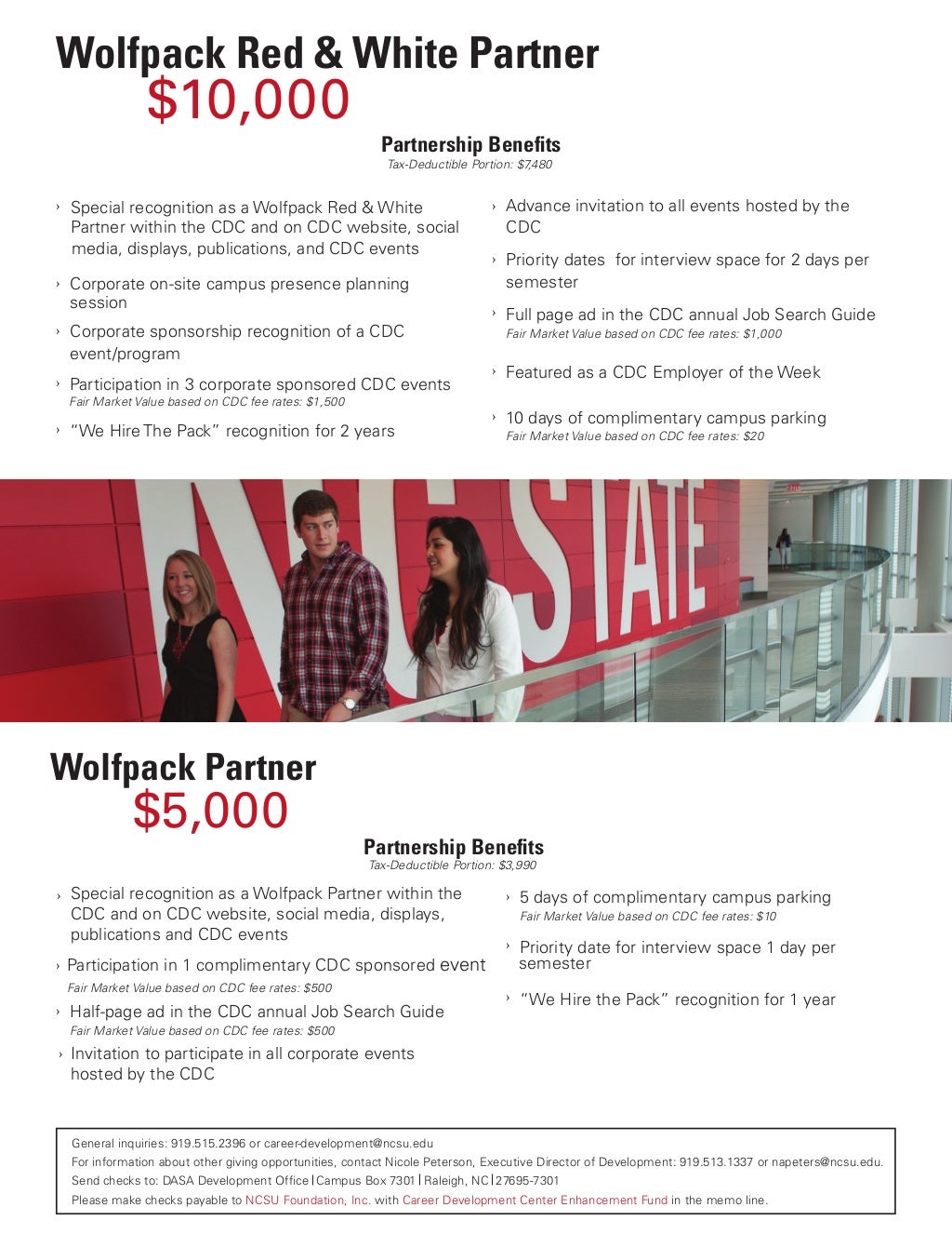 NC State Career Development Center Partnership Program Nov15
