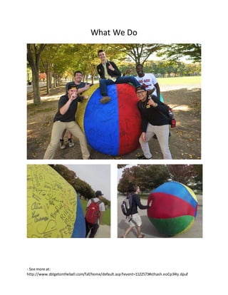 - See more at:
http://www.zbtgetontheball.com/faf/home/default.asp?ievent=1122573#sthash.eoCp34Iy.dpuf
What We Do
 