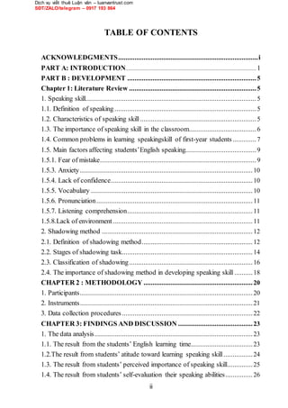 Thesis mprove speaking skill of first-year English majors, HOT | DOC
