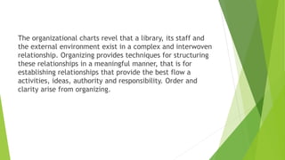 organizational structure of a library | PPTX