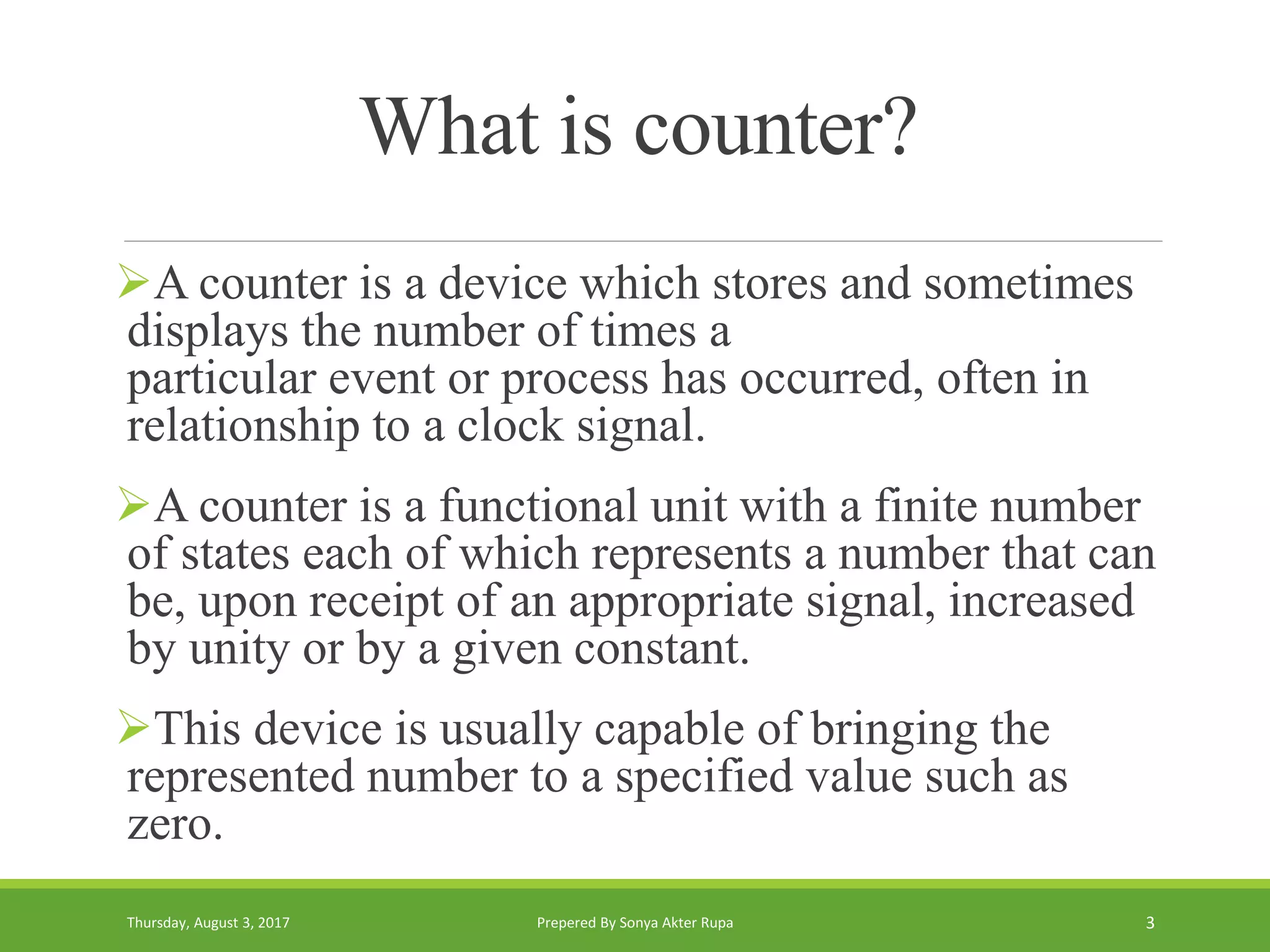 Synchronous Counter in Digital Logic Device | PPT