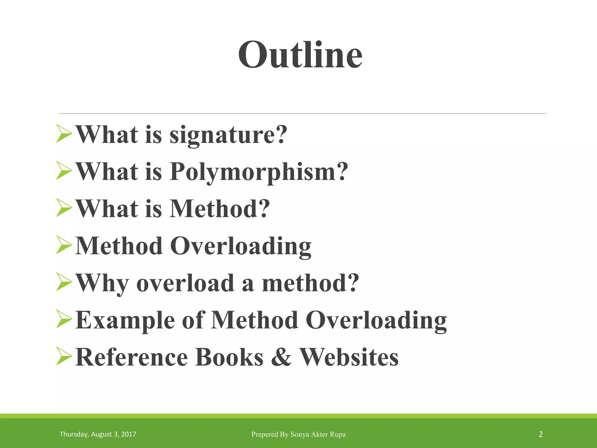 Method Overloading in Java | PPT