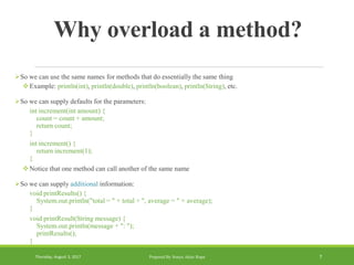 Method Overloading in Java | PPTX