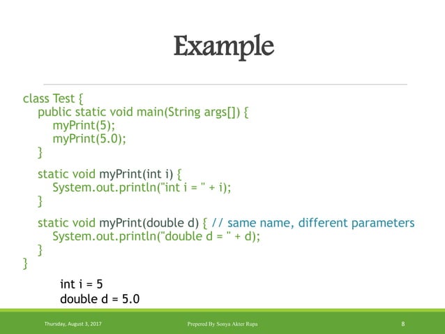 Method Overloading in Java | PPT