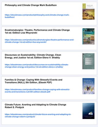 Climate Change and Extreme Events 1st Edition Ali Fares | PDF