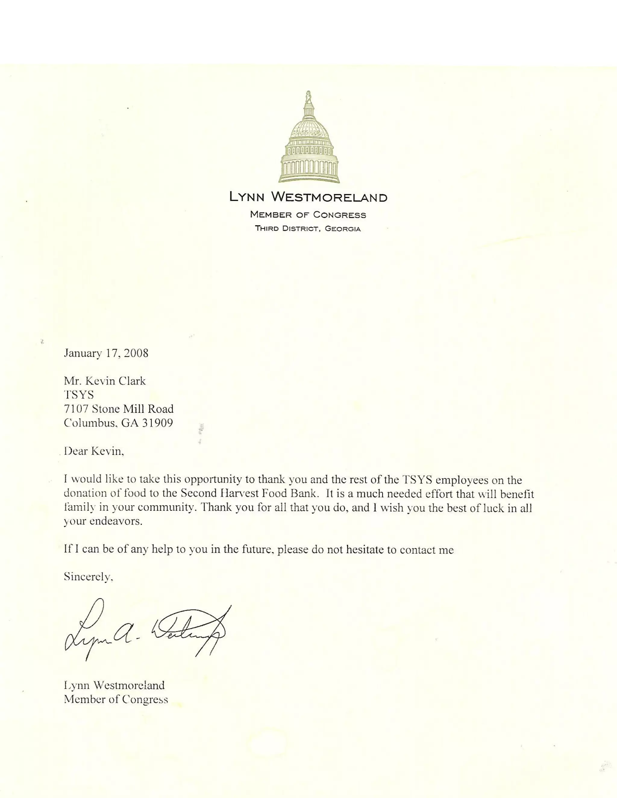 Congressional Appreciation Letter PDF Congressional Appreciation Letter PDF