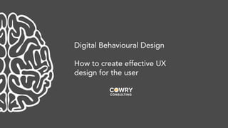 Mobile UX London 2018 Lightning Talk - Raphaelle March, Behavioural Design Manager, Cowry Consulting