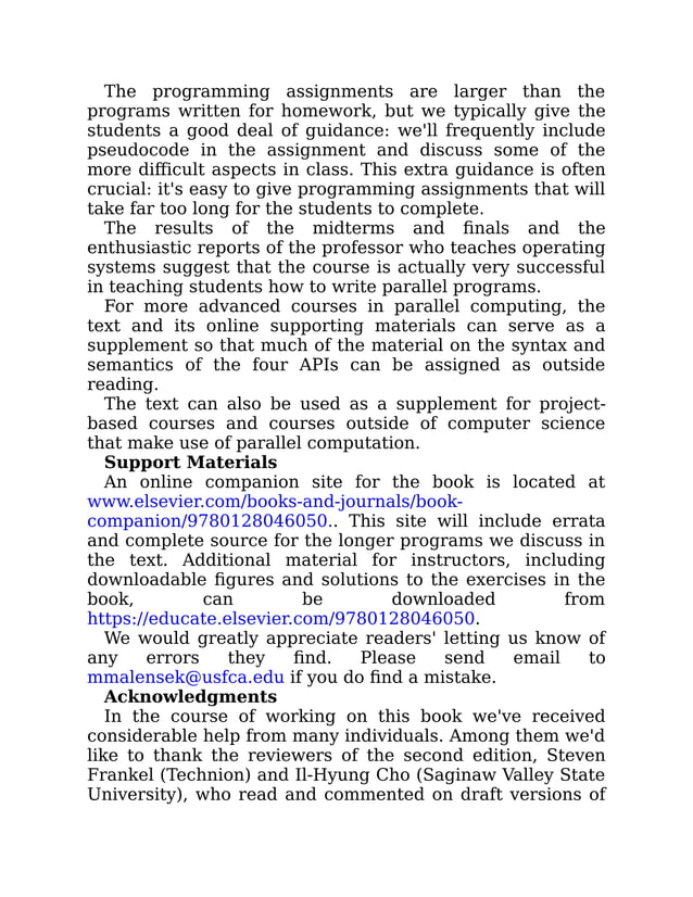 An Introduction to Parallel Programming 2. Edition Pacheco | PDF