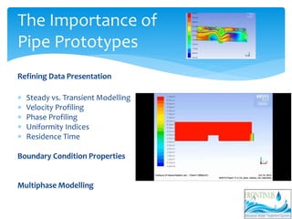 The Importance of
Pipe Prototypes
Refining Data Presentation
 Steady vs. Transient Modelling
 Velocity Profiling
 Phase...