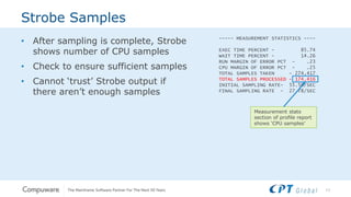Strobe Sample Using Compuware Strobe to Save CPU: 4 Real-life Cases from the Files of ...