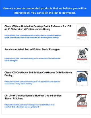 Cisco IOS in a Nutshell 2nd ed Edition James Boney | PDF