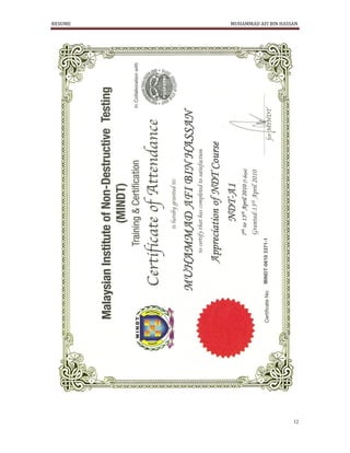 RESUME MUHAMMAD AFI BIN HASSAN
12
 