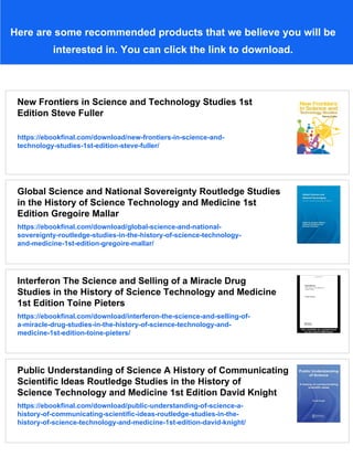 The Philosophy of Science and Technology Studies Steve Fuller | PDF