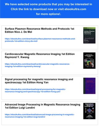 Magnetic Resonance Neuroimaging Methods and Protocols 1st Edition ...