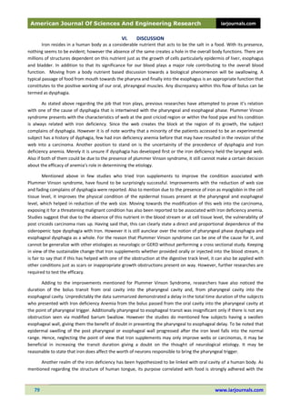 Association of Iron Deficiency with Dysphagia: Review Article | PDF