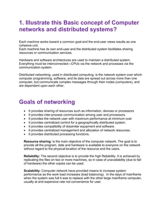 Computer Networking Theory Assignment 1 | PDF