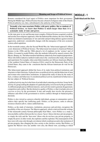 Meaning And Scope Of Political Science 1 Meaning And Scope Of Political Science 1