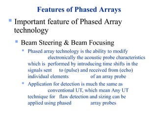 Phased Array Ultrasonic Examination For welds | PPTX