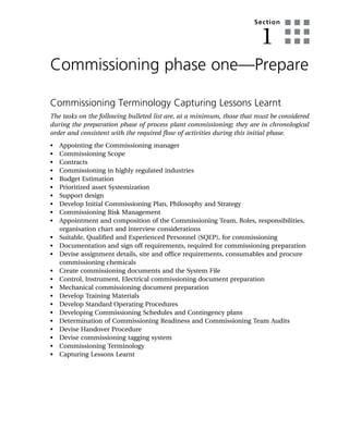 Chemical and Process Plant Commissioning Handbook. A Practical Guide to ...