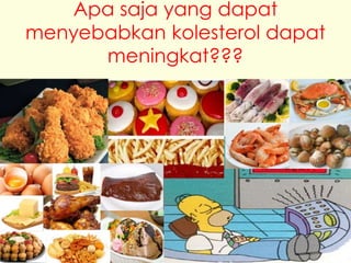 Apa saja yang dapat
menyebabkan kolesterol dapat
meningkat???
 