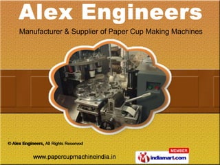 Manufacturer & Supplier of Paper Cup Making Machines
 