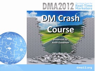 DM Crash
Sed ut perspi undomnis
       Course
    oiste Natus aei
         presented by:
        Keith Goodman
 